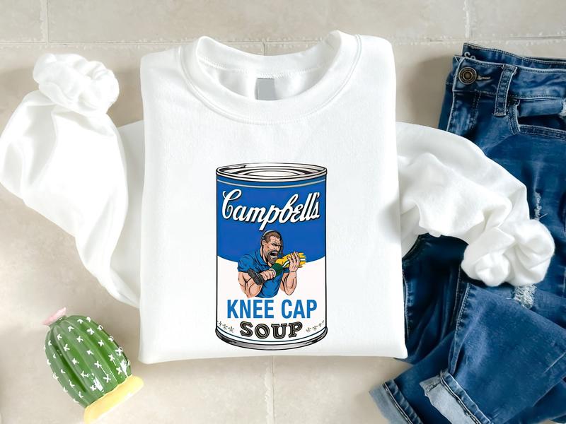 Detroit Lions Sweatshirt, Detroit Dan Campbell's Kneecap Soup Graphic Sweatshirt