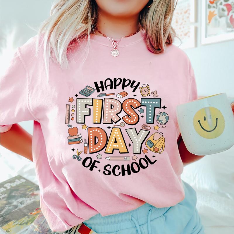 Happy First Day Of School Shirt, Teacher Gift, First Day of School Shirt, Back To School Shirt, 1st Day of School Shirt, Gift For Teacher Student, Tea