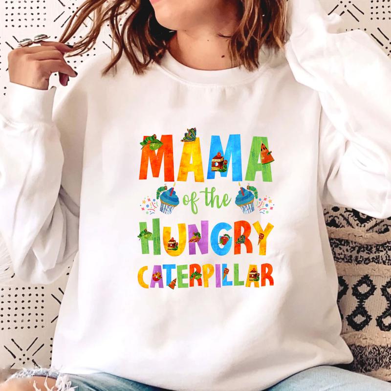 Mama Of The Hungry Caterpillar Cute 1st Birthday Boy Girl T-Shirt, Mama Hungry Caterpillar Birthday Shirt, Gift For Mama, Mama Shirt, Very Hungry Cate
