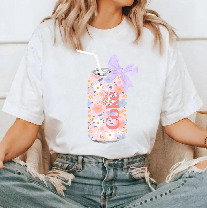 Diet Coke Sweatshirt, Floral Diet Coke Cute Baby Sweatshirt, Floral Diet Coke Gift, Floral Diet Coke Sweatshirt, Floral Diet Coke Bow Crewneck, Diet C