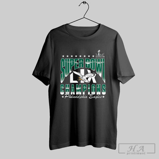 Philadelphia Eagles Super Bowl Lix Champions Upper Logo T Shirt