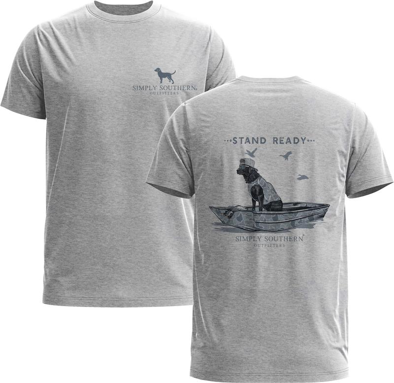 Stand Ready Outdoors Dogs Hunting Unisex T-shirt For Men & Women - Dog Lovers Shirt - Gildan 5000 Graphic Tee, Heavy Cotton, Menswear Top