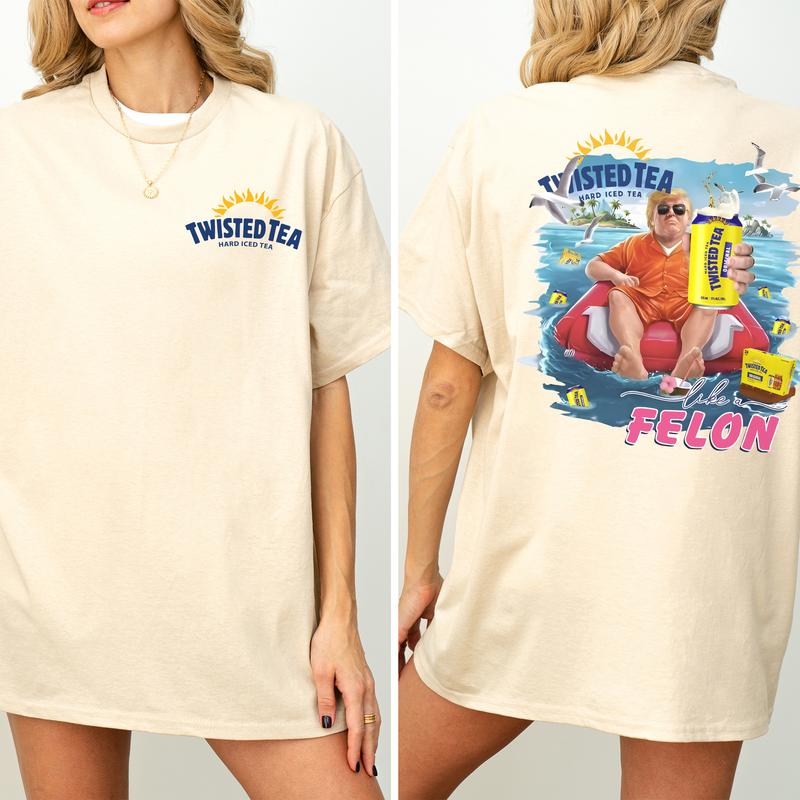Twisted Tea Beach Graphic Shirt, Funny Summer Beach T-shirt, Summer Vacation Tshirt, Drink Shirt, Comfort Clothing, Cotton Fabric Tshirt, Printed Wome