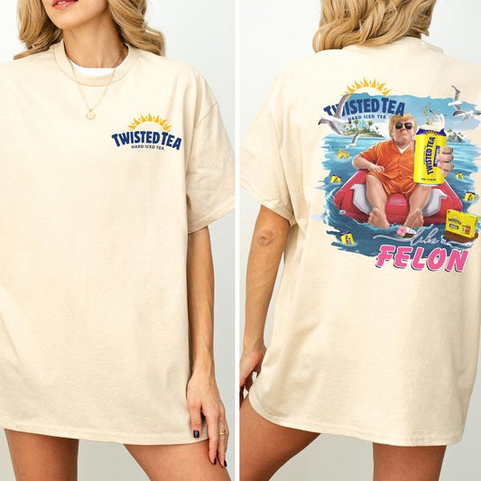 Twisted Tea Beach Graphic Shirt, Funny Summer Beach T-shirt, Summer Vacation Tshirt, Drink Shirt, Comfort Clothing, Cotton Fabric Tshirt, Printed Wome