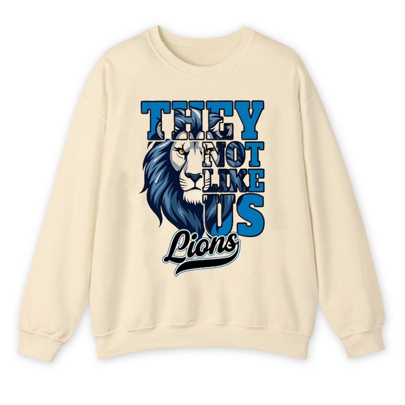 They Not Like Us Detroit Sweatshirt, Football Crewneck, Detroit For Fan, Vintage shirt, 90s Shirt