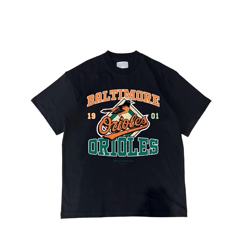 Baltimore Orioles 1901 Cotton NCAA T-Shirt Streetwear Menswear Top Shortsleeve Sports Tshirt Classic Tee Casual