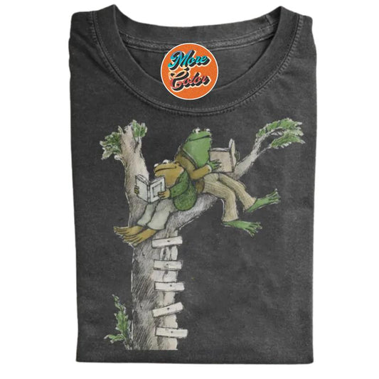 Frog Reading Book Shirts, Cotton Unisex T-shirt, Sweatshirt, Crew Neck, Size S- 3XL, Menswear Top, Womenswear Top Underwear Streetwear