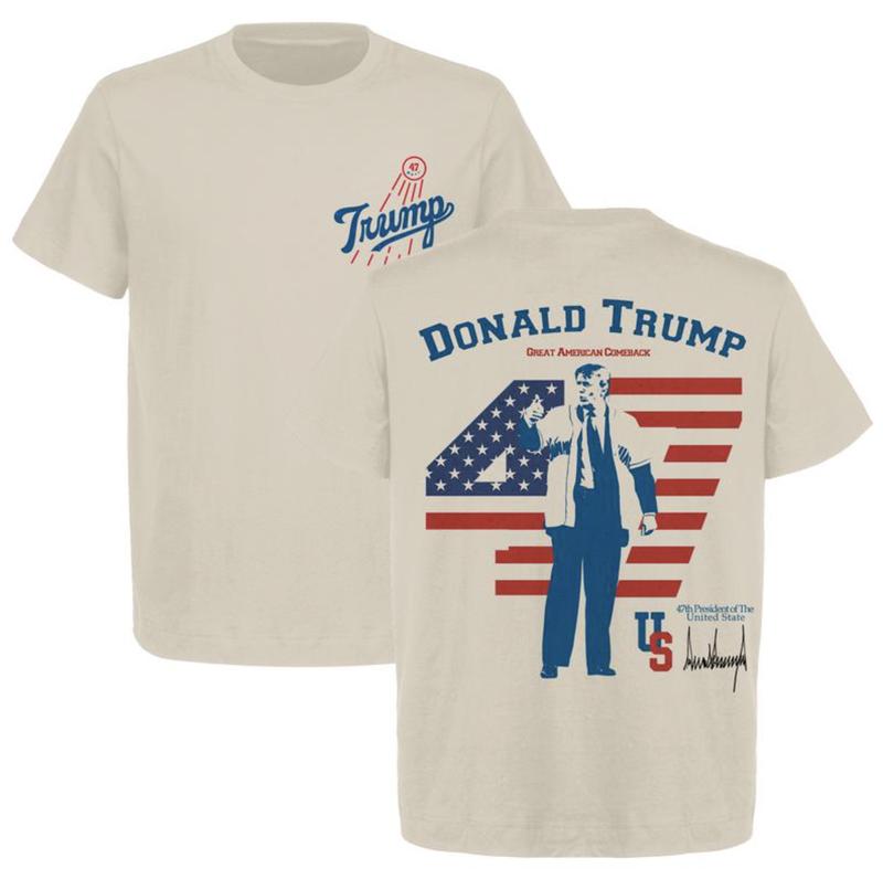 Donald Trump Dodg ers 2024 ShirtHoodieSweatshirt, Retro Crewneck, Cotton, Menswear Tops