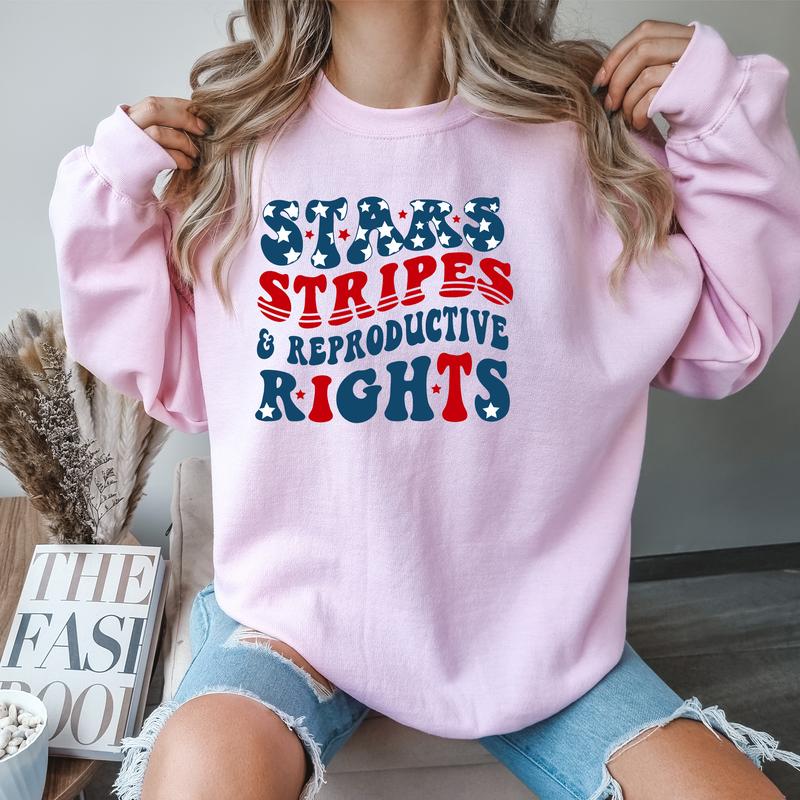 Stars and Stripes and Reproductive Rights T-Shirt, Feminist Shirt, Fourth of July Tee Social Justice Shirt, Women's Rights Tee