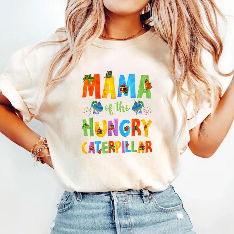 Mama Of The Hungry Caterpillar Cute 1st Birthday Boy Girl T-Shirt, Mama Hungry Caterpillar Birthday Shirt, Gift For Mama, Mama Shirt, Very Hungry Cate