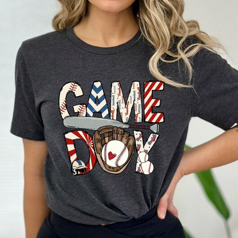 Game Day Shirt, Baseball Mom Shirt, Retro Baseball Shirt for Women, Sport Mom Shirt, Baseball Lover Gift, Baseball Season, Baseball Tee
