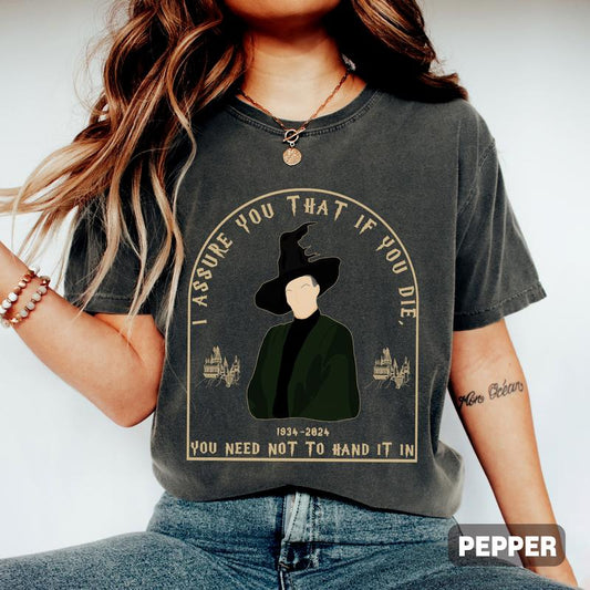 Hogwarts Professor McGonagall Memorial Shirt, Maggie Smith, Magic Movie, Halloween Shirt, Spooky Season, Full Sizes Full Colors, Casual Womenswear