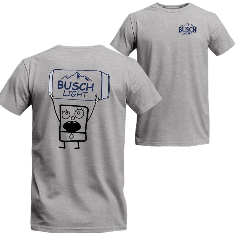 Busch Light Beer Doodlebob T-shirt, Unisex T-shirt For Men, For Women, Best choice, Menswear Top, Beer Shirt Underwear Streetwear