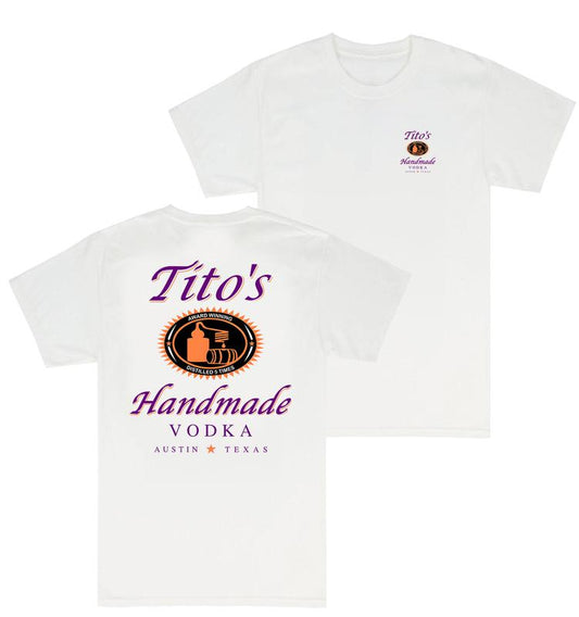 Tito Hanmade Vodka New T-shirt -  2 Side - Multiple Fashion Choices - Statement Pieces - Unisex Clothing Choices - Size Range For Everyone - Every Col