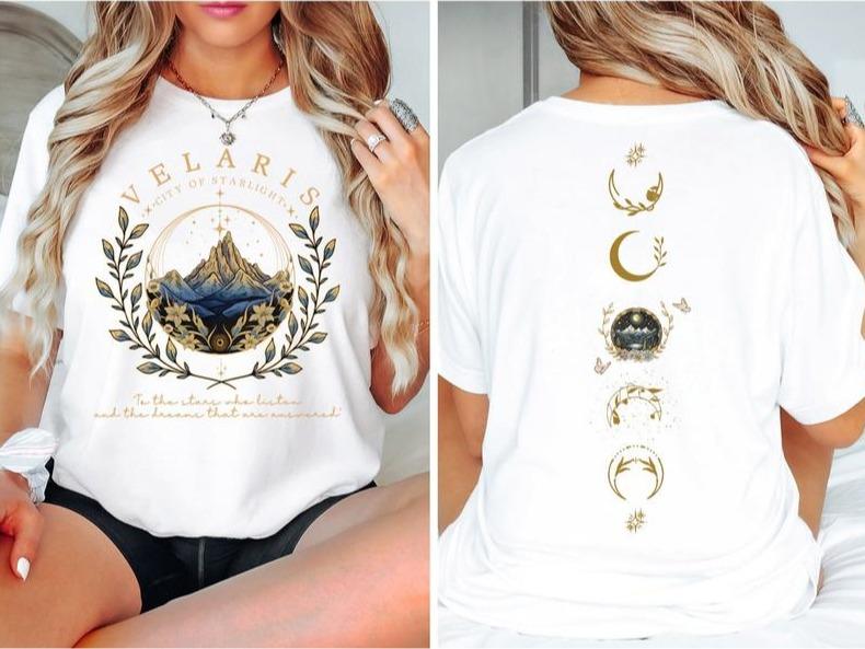 Velaris ACOTAR Shirt, Velaris City Of Starlight, The Night Court Shirt, SJM Merch Shirt, Court of Dreams, Rhysand, Full Color, For Women Top Womenswea