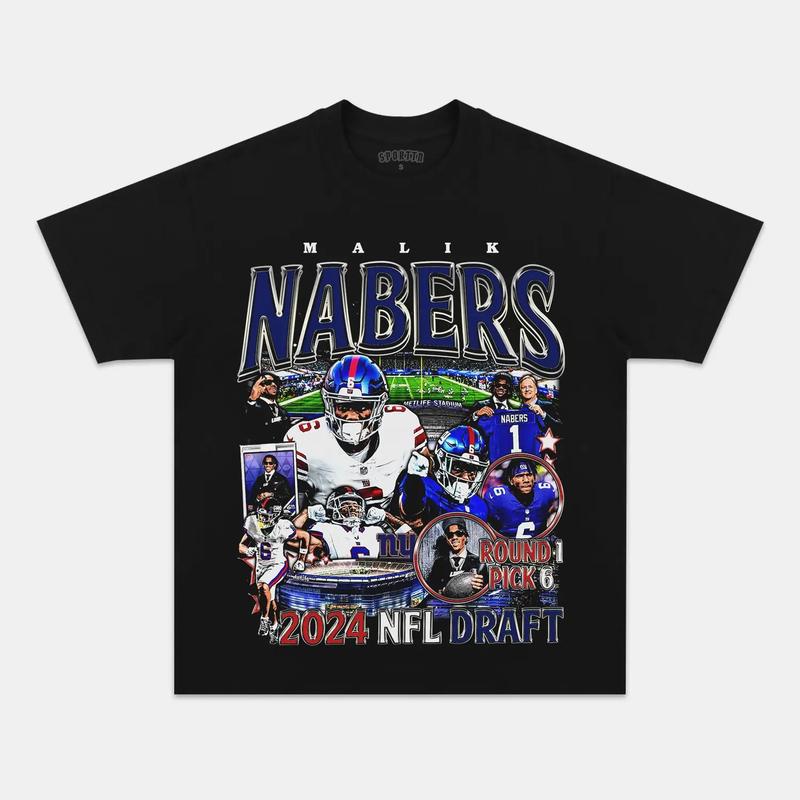 MALIK NABERS 2024 NFL Football Unisex Graphic Shirt, Custom Football Tee, Football Family Tee, Vintage Football, Football Fan Shirts, Mens Clothing So