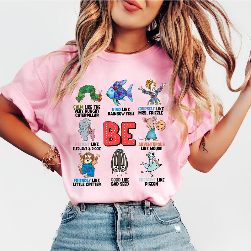 Children's Character Affirmations Shirt, Teacher Characters Shirt, ABC Affirmation Shirt, Kindergarten Shirt, Teacher Appreciation Gift, Vintage The V