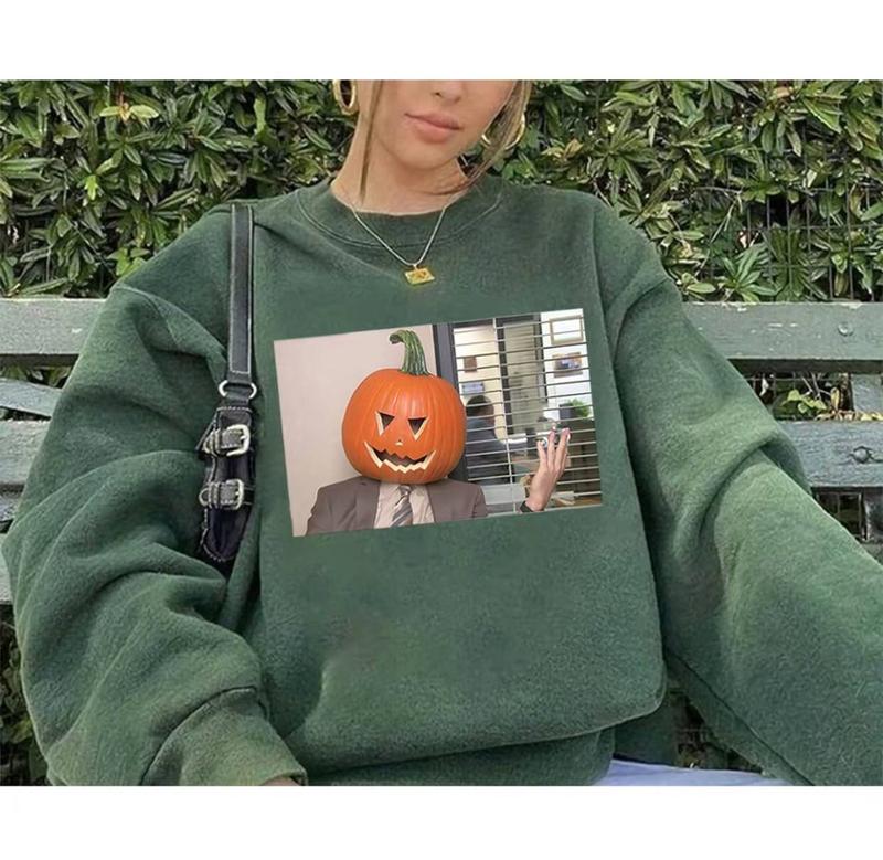 Dwight Pumpkin Head Crewneck, Office Halloween Shirt, Pumpkin Head Sweatshirt, The Office, Dwight Schrute, Funny Halloween Shirt
