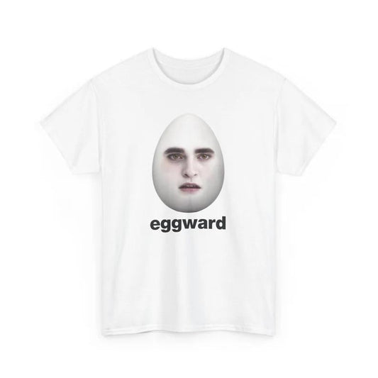 Eggward Tshirt Funny Meme Shirt Edward Cullen Parody Tee Sarcastic Robert Pattinson T Shirt - Menswear Top Graphic Medium Short Sleeve All Seasons Cut