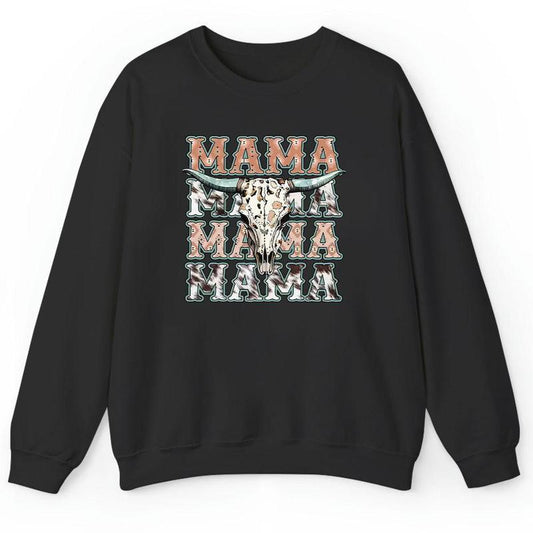 Mama Western Sweater, Mama Crewneck Pullover Cowhide Mothers,  Cotton Womenswear, Trendy Shirt