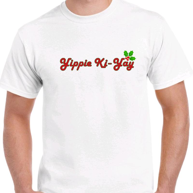 Yippie Ki-Yay, Die Hard Christmas T-Shirt for Men - Funny Cotton Tee - Menswear- christmas - unisex - Crewneck