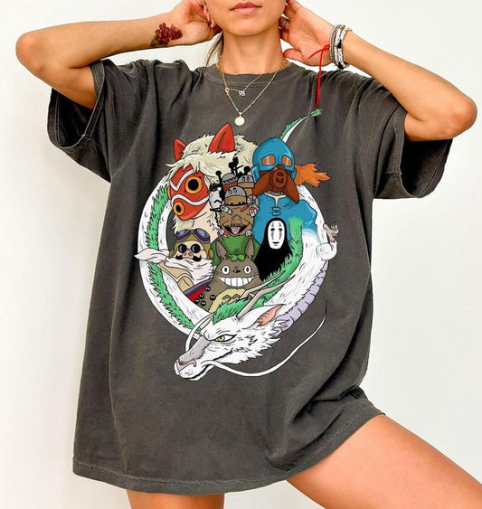 Ghibli Character Shirt Sweatshirt Hoodie Studio Ghibli T-shirt Ghibli Shirt Hayao Miyazaki Studio Ghibli Gift RKCBF 1