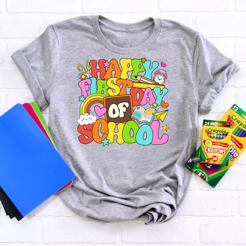 Happy First Day Of School Shirt, Teacher Gift, First Day of School Shirt, Back To School Shirt, 1st Day of School Shirt, Gift For Teacher, Teacher App