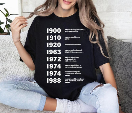 Feminist Shirt, Reproductive Rights Shirt, Womens Right Equality Shirt Cotton Crewneck