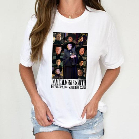 HP Rest In Peace McGonagall Professor Unisex Sweatshirt Hoodie Shirt Cotton Relaxed Fit, Dame Maggie Smith T-Shirt, Harry Tee