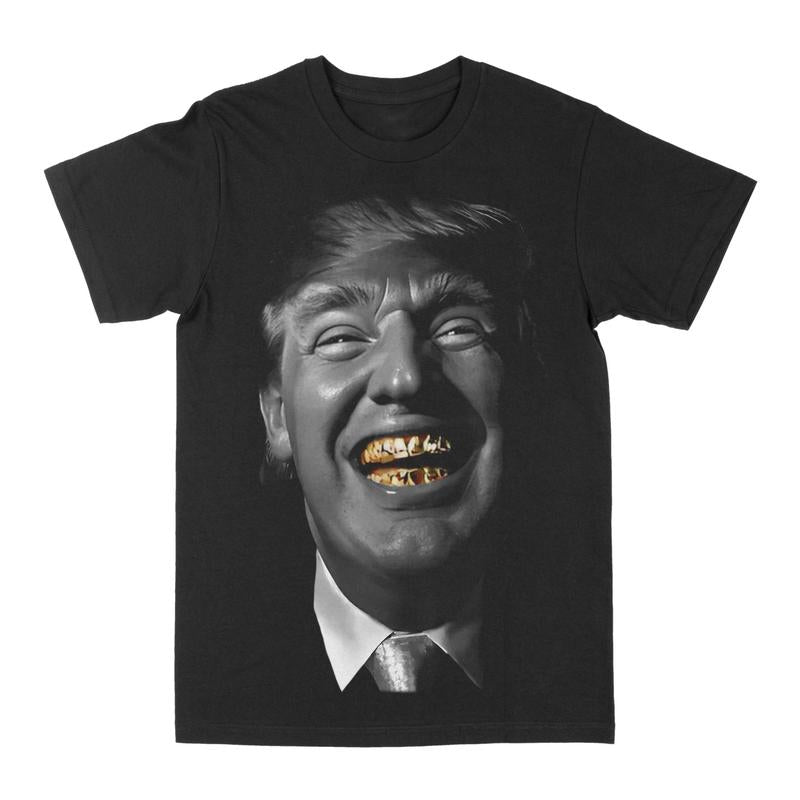Trump Gold Grill Vintage Graphic Tee, Funny Meme T-shirt, men's vintage 90s graphic tees