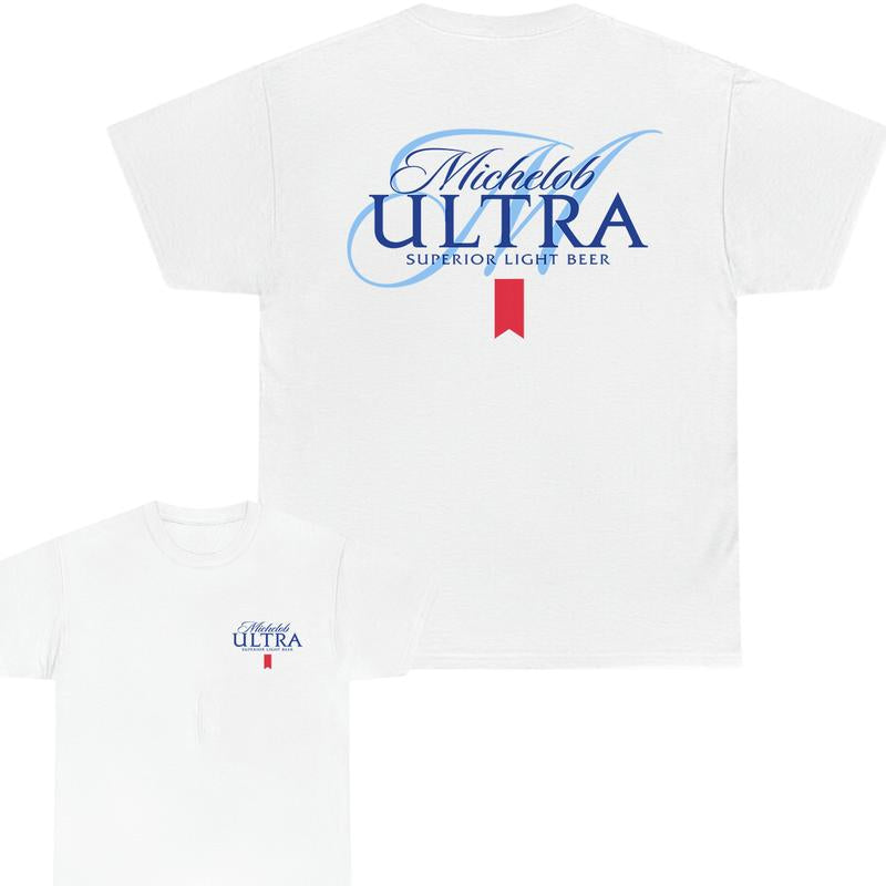 Michelob Ultra Light Beer T-Shirt, Michelob Ultra Tee, 2 Side T-Shirt, All Inclusive Styles, Choose Your Style , Full Color, For Men, For Women