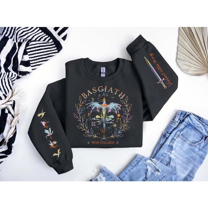 Fourth Wing Sweatshirt, Custom Basgiath War College Sweatshirt, Dragon Rider, Violet Sorrengail,Fantasy Reader,Xaden Riorson,Riders Quadrant