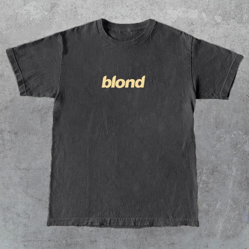Frank Ocean BLOND Short Sleeve Shirt, Blond Album, Frank Ocean Blond Album Cover Tee, Gif for him Cotton T-Shirt Sweatshirt Hoodie For Men