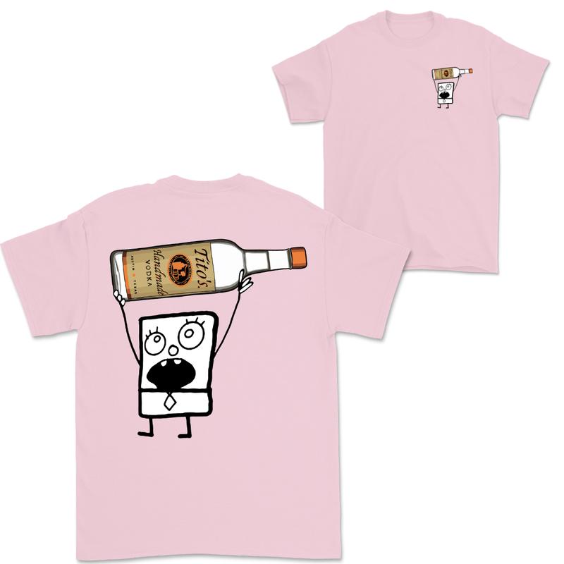Doodlebob Titoâ€™s Vodka Drawing 2 Sided T-Shirt, Funny Drinking T-Shirt, Summer T-Shirt, Full Color T-Shirt, Unisex T-Shirt, For Men, For Women, Gift F