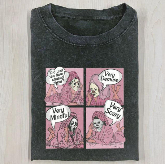DID YOU SEE HOW I CHASED THEM T-SHIRT, Jason Voorhees, Michael Myers, Ghost Face, Pennywise, Horror Movie Shirt, Horror Character, Funny Halloween Shi