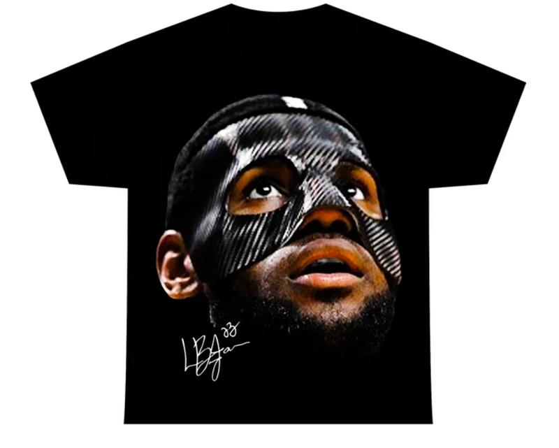 LEBRON JAMES T-SHIRT  Rare Exclusive Jumbo Merch  Own a Piece of History with This The Last Dance Vintage 90s Style Face Tee