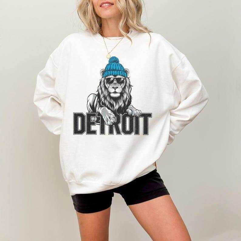 Detroit Football Sweatshirt, Detroit Football Shirt, Sunday Football, Detroit Game Day Crewneck