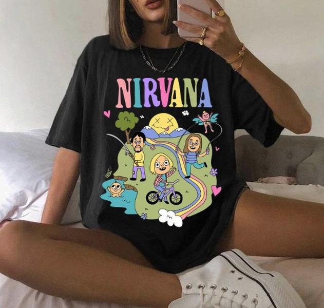Nirvana Band Tshirt Cute Happy Together Summer vibes shirt