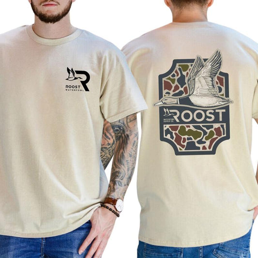 Roost Waterfowl Duck Hunting T-Shirt, Gift For Men, Hunting Life, Casual Menswear, Classic Cotton Top, Soft Fabric Shortsleeve Shirt