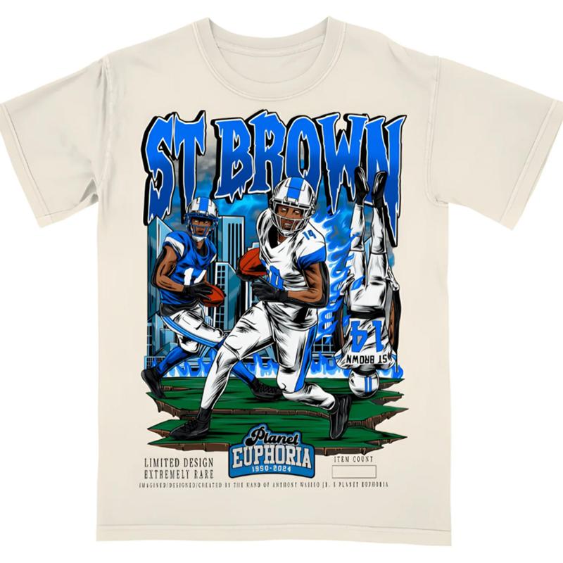 Amon-Ra St. Brown V2 Planet Euphoria Shirt, Vintage 90s Unisex Football Tees, Football T-Shirts, Sports Shirt, Game Day Tee, Football Fan Gifts