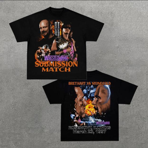 VINTAGE TEE  WRESTLEMANIA 13, Double Sided Prints Vintage T-Shirt, Wrestler Shirt, WWE Shirt, Y2k Shirt, Vintage Graphic Tee, Unisex T-Shirt, Gift For