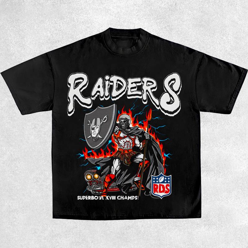 Raiders Shirt, Vintage 90s Unisex Football Tees, Football T-Shirts, Sports Shirt, Game Day Tee, Football Fan Gifts Streetwear
