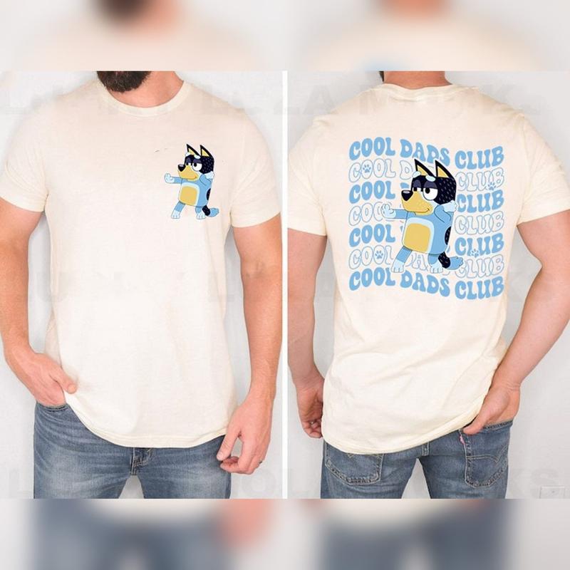 Bluey Cool Dad Club Shirt, Bandit Cool Dad Club T-Shirt, Cotton T-Shirt, Perfect Tee, Gifts For Boyfriend and Girlfriend T-Shirt