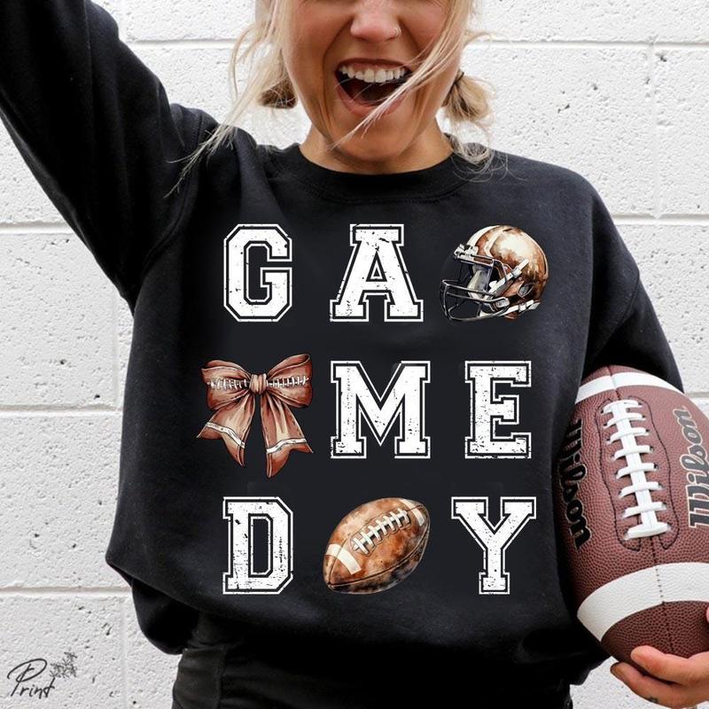 Coquette Football TShirt, Football Bow Tee, Fall Football Sweater, Football Season, Football Mom Sweatshirt, Game Day, Fcoquette football