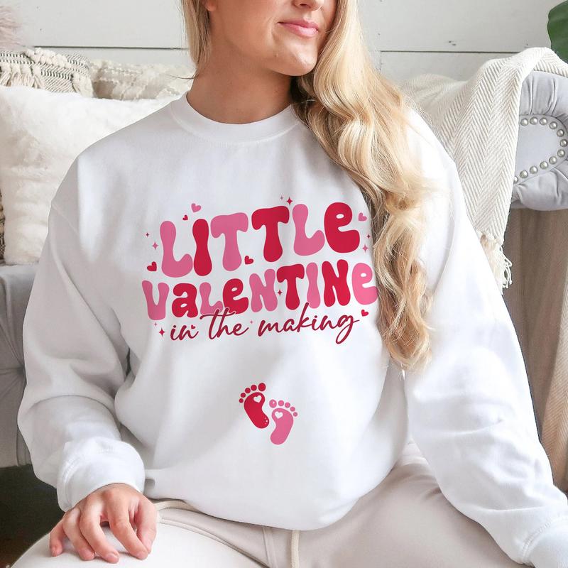 Valentines Day Pregnancy Sweatshirt, Valentines Day Pregnancy Announcement Shirt, Valentines Day Pregnancy Reveal, Valentines Day Maternity Shirt