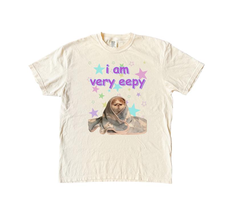 eepy Cat Funny Shirt, Meme Comfort Colors T-Shirt