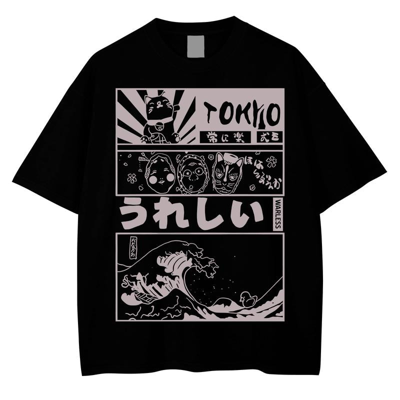 Japanese Graphic Long Sleeve TShirt Vintage Fan Gift Shirt