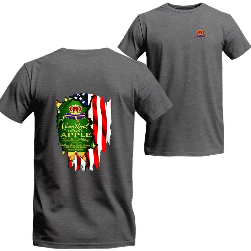 Crown Royal Regal Apple Flag T-shirt, Crown Royal Unisex Shirt, Beer Shirt, Menswear Top, Streetwear, Drinking Shirt