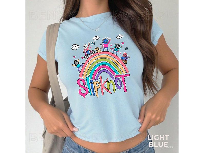 Vintage Rainbow the Slipknot Band Baby Tee Slipknot Cute