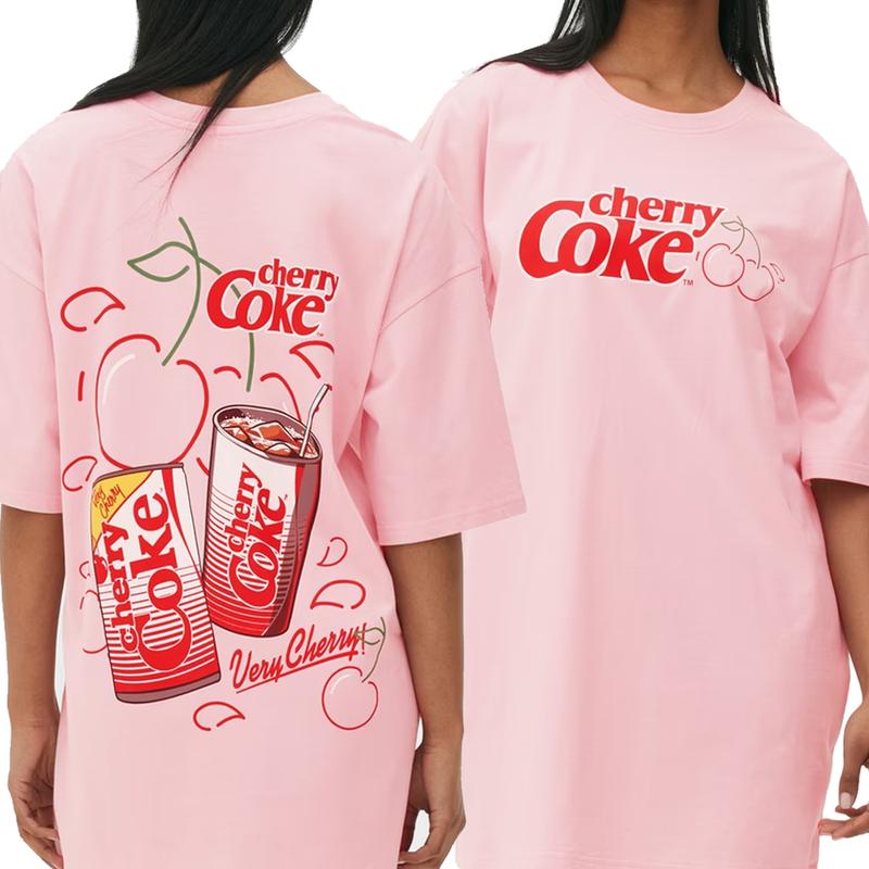 Cherry Coke Sleep Sweatshirt, T-shirt - 2 Side - From Small To Extra Large - Functional Fashion - Assorted Colors - Shared Styles - Multiple Fashion C